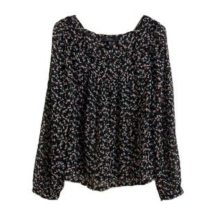 Jessica Simpson, Prairie, Long Sleeves, Square Neckline Top, Multi Colors, M